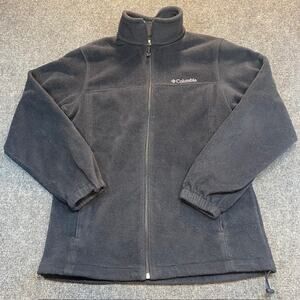 Columbia Black Zip Up Jacket Mens Medium Fleece Sportswear